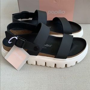 birkenstock papillio platform black